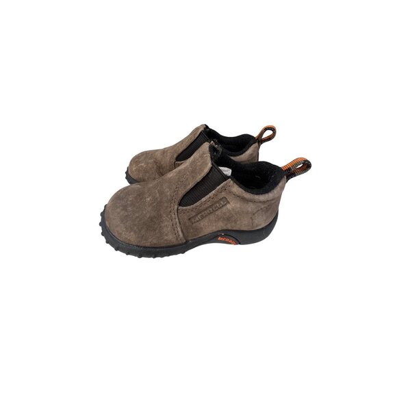 Merrell Jungle Moc Mini Moc Brown Suede Slip-On Shoes For Childrens Outdoor Acti - Picture 1 of 6